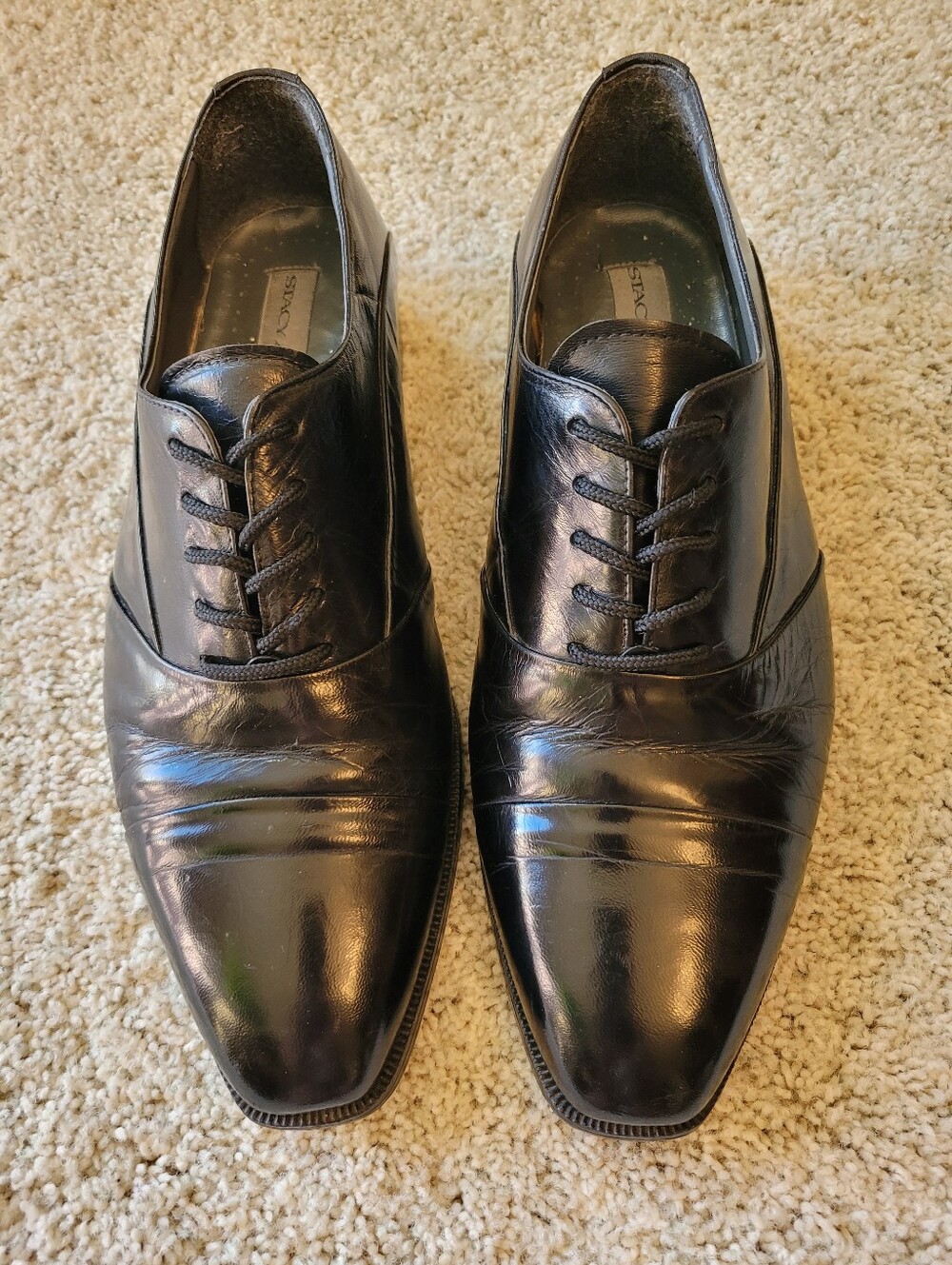 Stacey Adams Classic Black Men's Leather Dress Oxfords Cap-toe Cool Mens Look 11